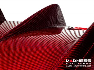 Alfa Romeo Giulia Rear Diffuser - Carbon Fiber - Quadrifoglio Model - Light Red Candy 